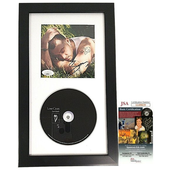 Sam Smith Signed Love Goes Compact Disc Framed CD JSA Cert Authentic Autographed - Picture 1 of 6